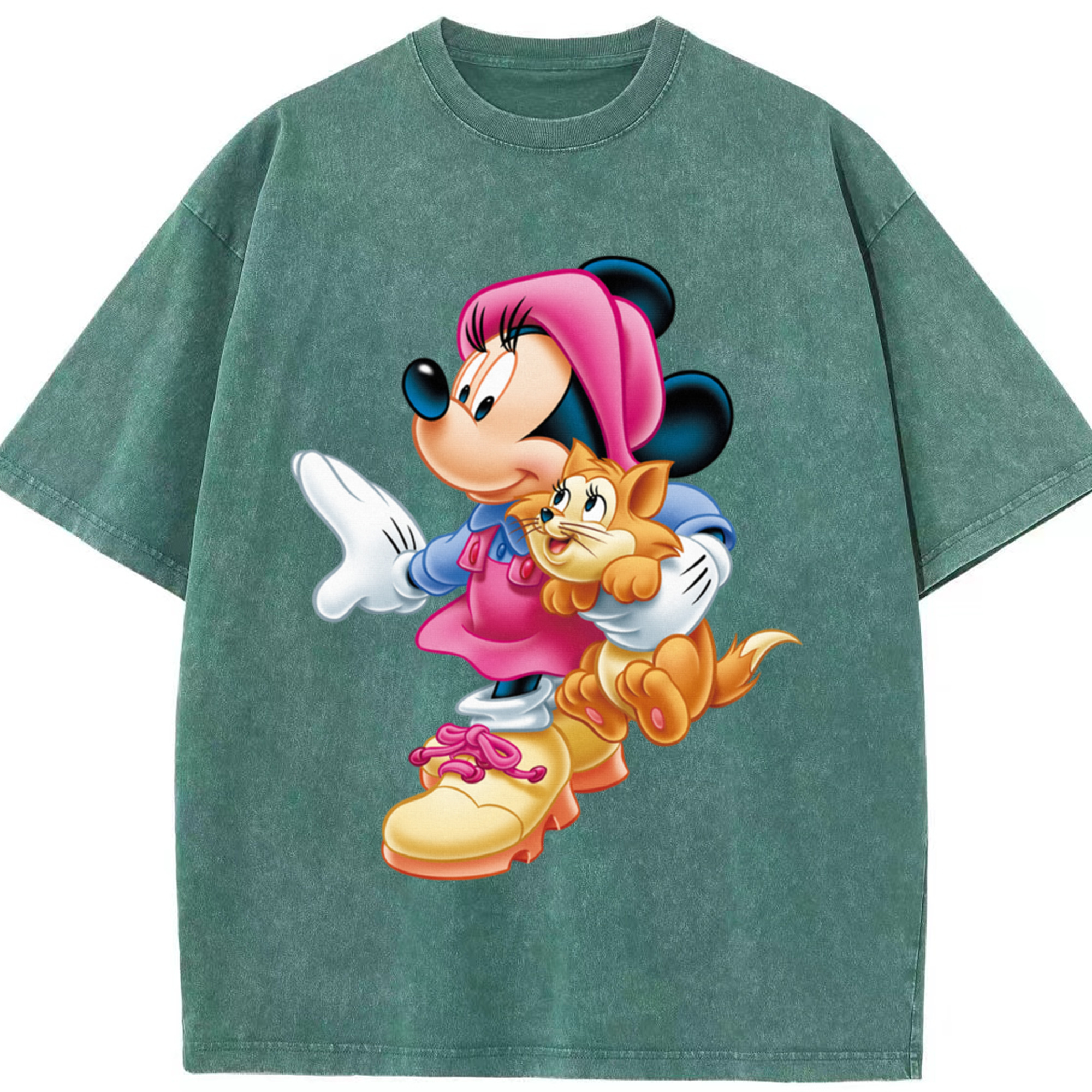 （画像用） ミッキーマウス Mickey Mouse 綿100% ヴィンテージ風 半袖Tシャツ（フロントプリント）
